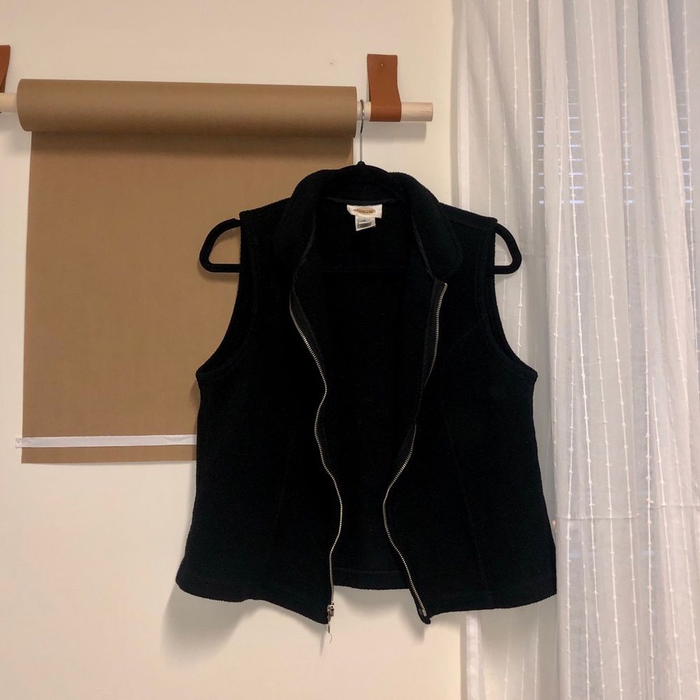 Talbots classic black vest